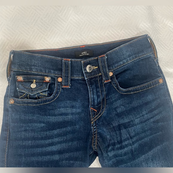 True Religion Ricky Relaxed Straight Jeans Size 28 Womens - Picture 3 of 13